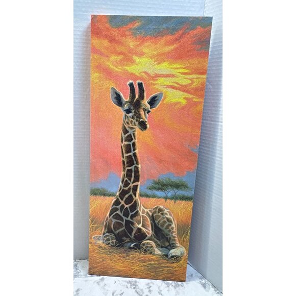 Lucie Bilodeau Mother Giraffe Canvas Prints Safari Art Vibrant Wildlife - Picture 3 of 14